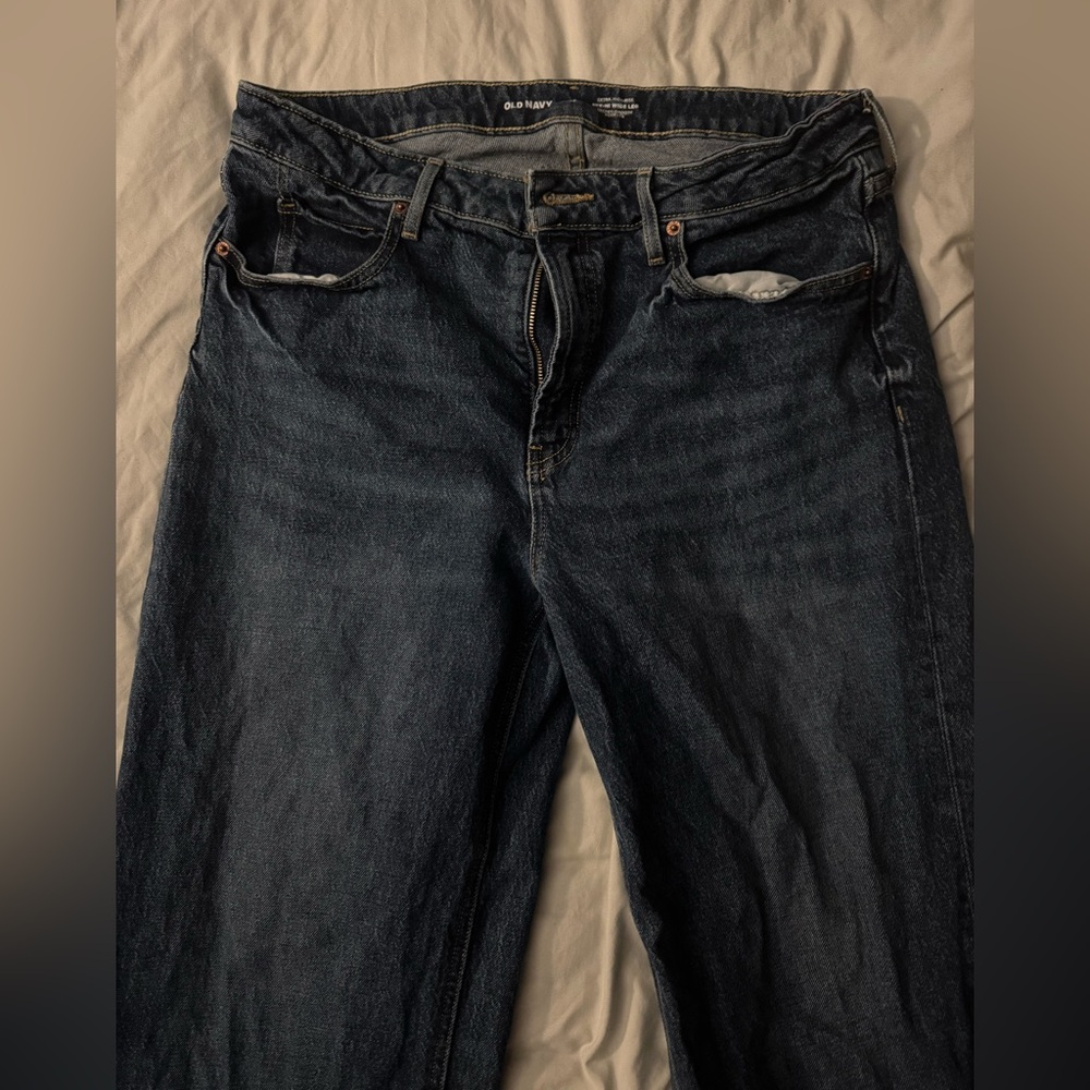 Old Navy Wide Leg Jeans - Dark Blue